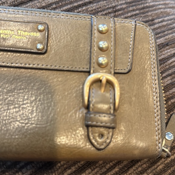 Samantha Thavasa Long Wallet Beige petit choice Patent Leather, Ingrained Gold - Picture 5 of 11